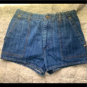 Vintage opening ceremony tailored denim shorts